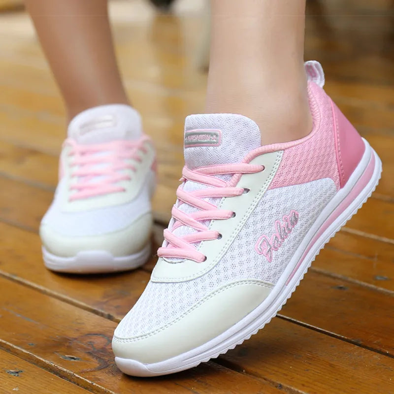 Baskets Classiques en Maille Respirante pour Femme