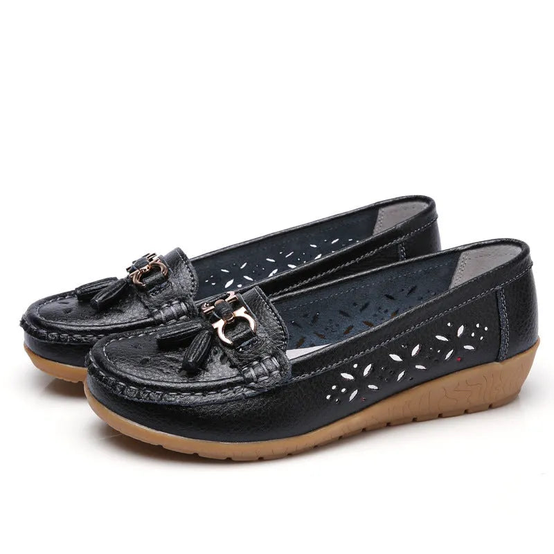 SERELA™ - mocassin femme cuir tres souple - Confort Absolu & Élégance Garantie